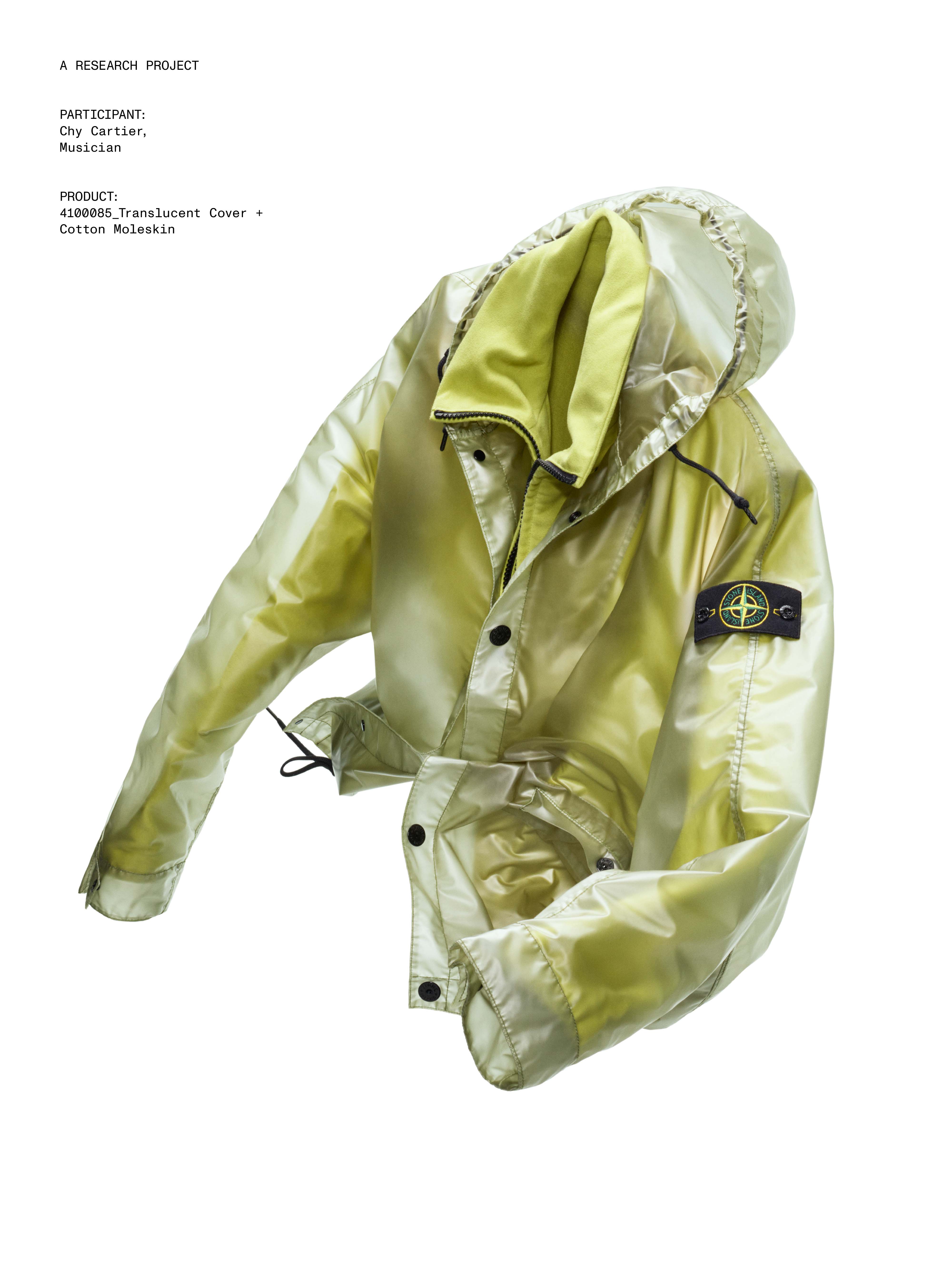 Stone Island Jacket with a translucent polyurethane outer layer